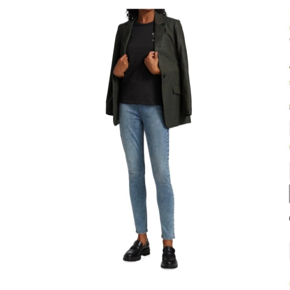 Rag & Bone Nina High-Rise Straight Leg Minimalist Skinny Jeans Stretch Size XL